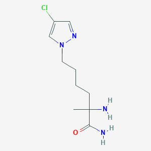 2-Amino-6-(4-chloro-1h-pyrazol-1-yl)-2-methylhexanamide