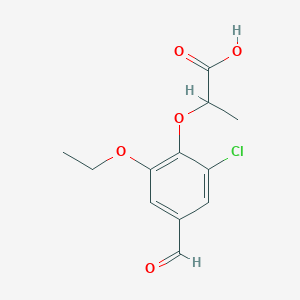 molecular formula C12H13ClO5 B1364394 2-(2-Chloro-6-ethoxy-4-formylphenoxy)propanoic acid CAS No. 590395-60-1