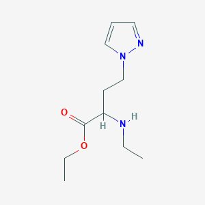 Ethyl 2-(ethylamino)-4-(1h-pyrazol-1-yl)butanoate