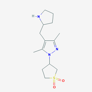 3-(3,5-Dimethyl-4-(pyrrolidin-2-ylmethyl)-1H-pyrazol-1-yl)tetrahydrothiophene 1,1-dioxide