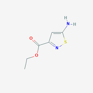 molecular formula C6H8N2O2S B13644041 Ethyl 5-aminoisothiazole-3-carboxylate 