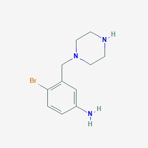 4-Bromo-3-(piperazin-1-ylmethyl)benzonitrile