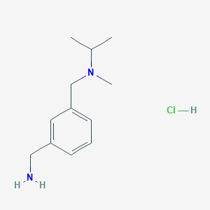 molecular formula C12H21ClN2 B13644123 (3-{[Methyl(propan-2-yl)amino]methyl}phenyl)methanamine hydrochloride 