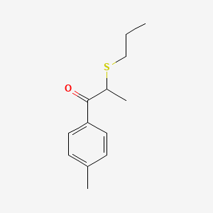 molecular formula C13H18OS B13644130 2-(Propylthio)-1-(p-tolyl)propan-1-one 