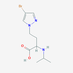 molecular formula C10H16BrN3O2 B13644132 4-(4-Bromo-1h-pyrazol-1-yl)-2-(isopropylamino)butanoic acid 