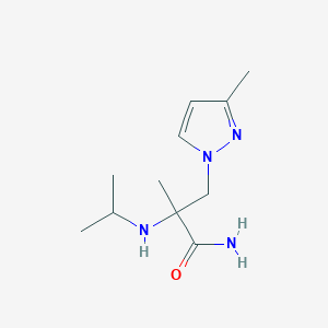 2-(Isopropylamino)-2-methyl-3-(3-methyl-1h-pyrazol-1-yl)propanamide