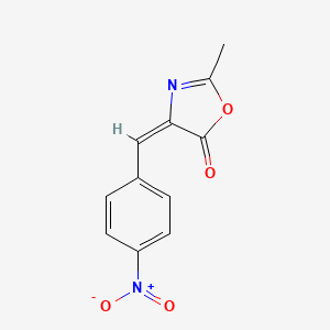 molecular formula C11H8N2O4 B13644152 (4E)-2-methyl-4-[(4-nitrophenyl)methylidene]-1,3-oxazol-5-one 