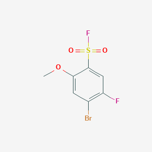 molecular formula C7H5BrF2O3S B13644185 4-Bromo-5-fluoro-2-methoxybenzene-1-sulfonyl fluoride 