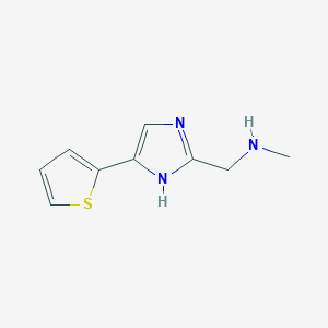 molecular formula C9H11N3S B13644238 n-Methyl-1-(5-(thiophen-2-yl)-1h-imidazol-2-yl)methanamine 