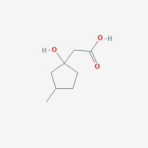 molecular formula C8H14O3 B13644272 2-(1-Hydroxy-3-methylcyclopentyl)acetic acid 