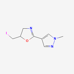 5-(iodomethyl)-2-(1-methyl-1H-pyrazol-4-yl)-4,5-dihydro-1,3-oxazole