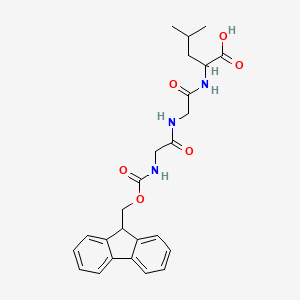 molecular formula C25H29N3O6 B13644323 (((9H-Fluoren-9-yl)methoxy)carbonyl)glycylglycyl-L-leucine 