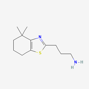 3-(4,4-Dimethyl-4,5,6,7-tetrahydrobenzo[d]thiazol-2-yl)propan-1-amine