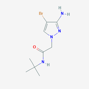 molecular formula C9H15BrN4O B13644380 2-(3-Amino-4-bromo-1h-pyrazol-1-yl)-N-(tert-butyl)acetamide 