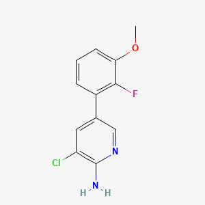 molecular formula C12H10ClFN2O B13644385 3-Chloro-5-(2-fluoro-3-methoxyphenyl)pyridin-2-amine 