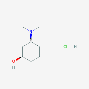 molecular formula C8H18ClNO B13644409 cis-3-(Dimethylamino)cyclohexan-1-OL hydrochloride 