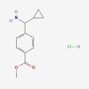 molecular formula C12H16ClNO2 B13644414 Methyl 4-(amino(cyclopropyl)methyl)benzoate hydrochloride 