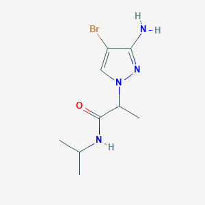 molecular formula C9H15BrN4O B13644420 2-(3-Amino-4-bromo-1h-pyrazol-1-yl)-N-isopropylpropanamide 