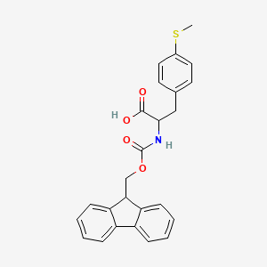 molecular formula C25H23NO4S B13644432 2-({[(9H-fluoren-9-yl)methoxy]carbonyl}amino)-3-[4-(methylsulfanyl)phenyl]propanoicacid 