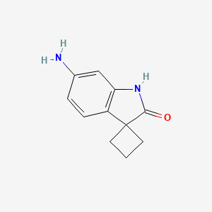 molecular formula C11H12N2O B13644456 6'-Aminospiro[cyclobutane-1,3'-indolin]-2'-one 