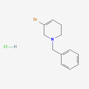 molecular formula C12H15BrClN B13644482 1-Benzyl-5-bromo-1,2,3,6-tetrahydropyridine hydrochloride 