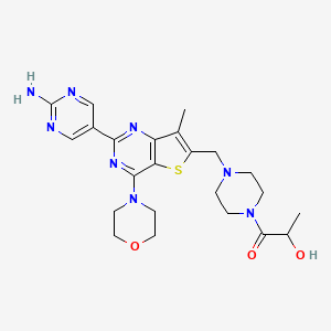 1-[4-[[2-(2-Amino-5-pyrimidinyl)-7-methyl-4-(4-morpholinyl)-6-thieno[3,2-d]pyrimidinyl]methyl]-1-piperazinyl]-2-hydroxy-1-propanone