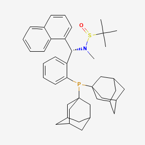 (R)-N-((S)-(2-(Di(adamantan-1-yl)phosphanyl)phenyl)(naphthalen-1-yl)methyl)-N,2-dimethylpropane-2-sulfinamide