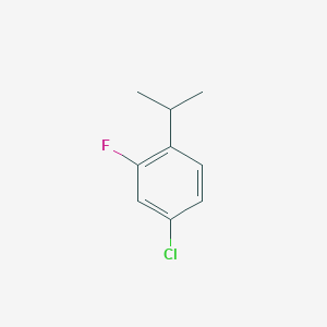 molecular formula C9H10ClF B13644525 4-Chloro-2-fluoro-1-isopropylbenzene 