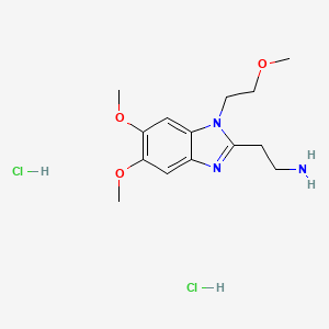 2-[5,6-dimethoxy-1-(2-methoxyethyl)-1H-1,3-benzodiazol-2-yl]ethan-1-aminedihydrochloride