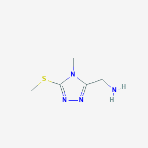 (4-Methyl-5-(methylthio)-4h-1,2,4-triazol-3-yl)methanamine