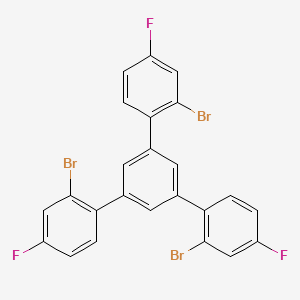 molecular formula C24H12Br3F3 B13644572 1,3,5-tris(2-bromo-4-fluorophenyl)benzene 