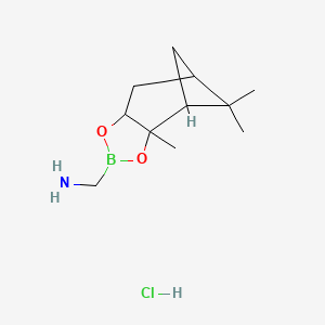 molecular formula C11H21BClNO2 B13644597 (2,9,9-Trimethyl-3,5-dioxa-4-boratricyclo[6.1.1.02,6]decan-4-yl)methanamine;hydrochloride 