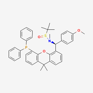 (R)-N-((S)-(5-(Diphenylphosphanyl)-9,9-dimethyl-9H-xanthen-4-yl)(4-methoxyphenyl)methyl)-N,2-dimethylpropane-2-sulfinamide