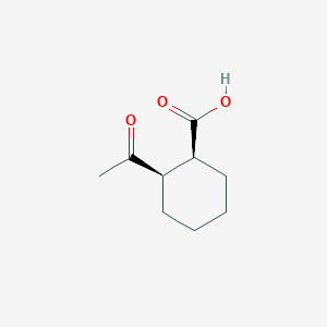 molecular formula C9H14O3 B136446 (1S,2R)-2-Acetylcyclohexane-1-carboxylic acid CAS No. 158430-34-3