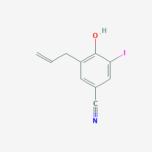 molecular formula C10H8INO B13644604 3-Allyl-4-hydroxy-5-iodobenzonitrile CAS No. 807372-46-9