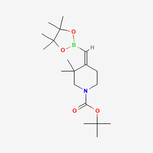 tert-butyl (4Z)-3,3-dimethyl-4-[(tetramethyl-1,3,2-dioxaborolan-2-yl)methylidene]piperidine-1-carboxylate