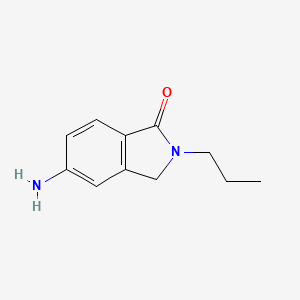 molecular formula C11H14N2O B13644623 5-Amino-2,3-dihydro-2-propyl-1h-isoindol-1-one 