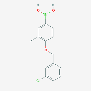 {4-[(3-Chlorophenyl)methoxy]-3-methylphenyl}boronic acid