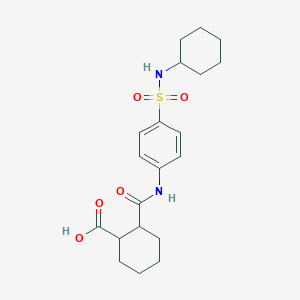 molecular formula C20H28N2O5S B1364466 2-[[4-(Cyclohexylsulfamoyl)phenyl]carbamoyl]cyclohexane-1-carboxylic acid 