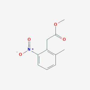 molecular formula C10H11NO4 B13644708 Methyl 2-(2-methyl-6-nitrophenyl)acetate 