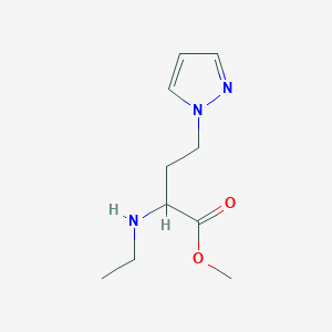 Methyl 2-(ethylamino)-4-(1h-pyrazol-1-yl)butanoate