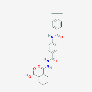 molecular formula C26H31N3O5 B1364471 2-[[[4-[(4-Tert-butylbenzoyl)amino]benzoyl]amino]carbamoyl]cyclohexane-1-carboxylic acid 
