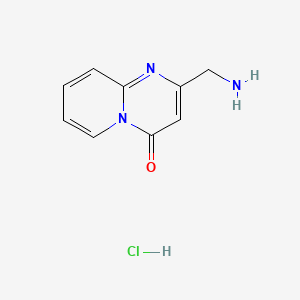 molecular formula C9H10ClN3O B13644721 2-(Aminomethyl)-4H-pyrido[1,2-a]pyrimidin-4-one hydrochloride 