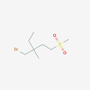 3-(Bromomethyl)-3-methyl-1-(methylsulfonyl)pentane