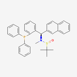 (R)-N-((R)-(2-(Diphenylphosphanyl)phenyl)(naphthalen-2-yl)methyl)-N,2-dimethylpropane-2-sulfinamide