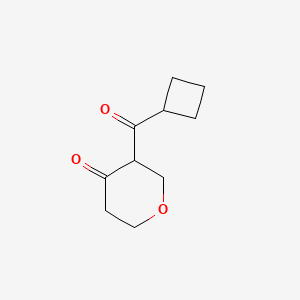 molecular formula C10H14O3 B13644845 3-(Cyclobutanecarbonyl)dihydro-2H-pyran-4(3H)-one 