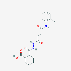 molecular formula C20H27N3O5 B1364486 2-[[[4-(2,4-Dimethylanilino)-4-oxobutanoyl]amino]carbamoyl]cyclohexane-1-carboxylic acid 