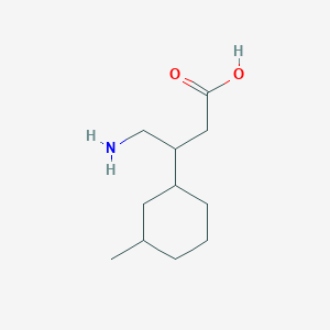 molecular formula C11H21NO2 B13644863 4-Amino-3-(3-methylcyclohexyl)butanoic acid 