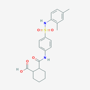 molecular formula C22H26N2O5S B1364488 2-({4-[(2,4-Dimethylanilino)sulfonyl]anilino}carbonyl)cyclohexanecarboxylic acid 