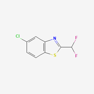 molecular formula C8H4ClF2NS B13644891 5-Chloro-2-(difluoromethyl)benzo[d]thiazole 